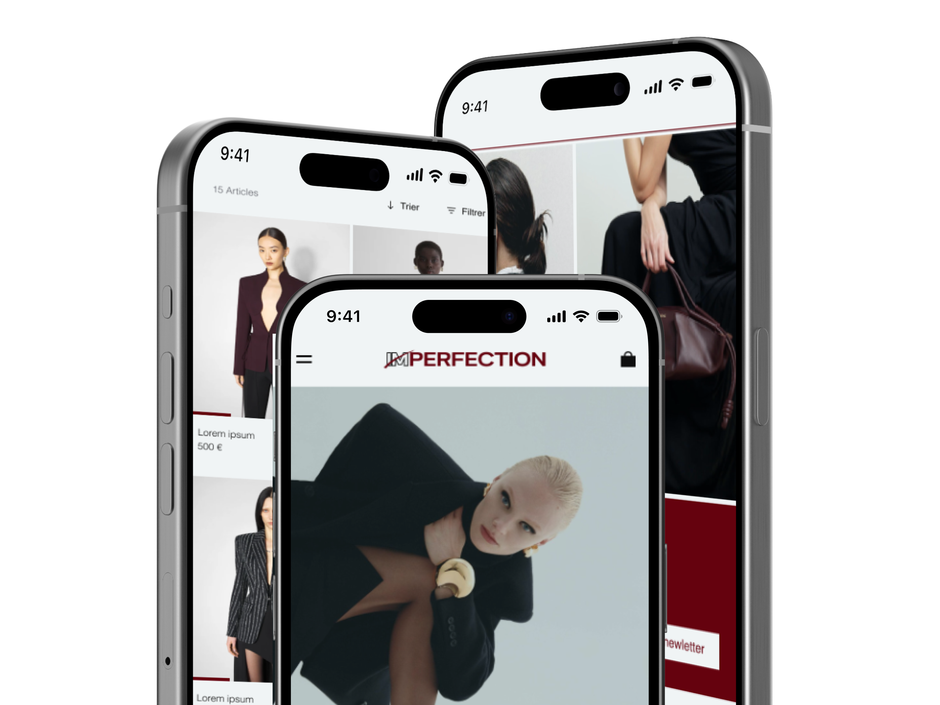 Imperfection — Mockup hero